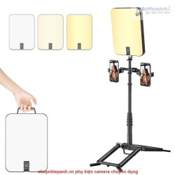 thumbnail Đèn Led YY-3 dạng cặp xếp gọn tích hợp chân và 2 kẹp điện thoại siêu tiện lợi