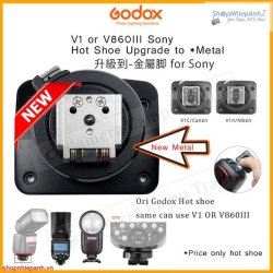 thumbnail Dịch vụ thay chân đèn kim loại Flash Godox V1 V860III Sony (metal) - 2