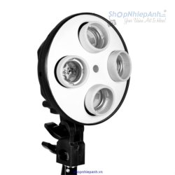 thumbnail Chuôi đèn 4 bóng E27 có khe cắm dù - 0