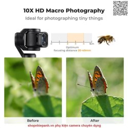 thumbnail Filter K&F concept 10X Macro Close Up 20-40mm HD Macro Lens For DJI Osmo Pocket 3 AGC Japanese 28 layers nano HD Glass(KF01.2803) - 3
