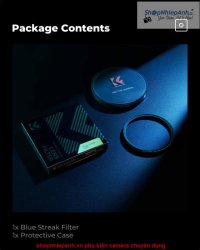 thumbnail Filter K&F Concept 82mm Blue Streak Filter (2mm) Optical Glass Ultra-clear Nano-X MRC (KF01.2102) - 4