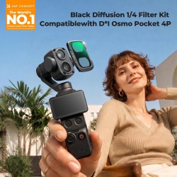 thumbnail Filter K&F concept Black diffusion 1/4 for DJI Osmo Pocket 4P 28-Multi-Layer Coatings AGC Japanese glass (kf0103.0514.0010) - 0