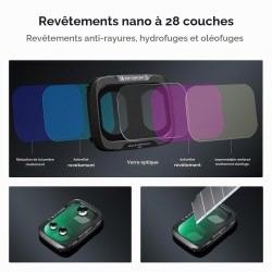 thumbnail Filter K&F concept Black diffusion 1/4 for DJI Osmo Pocket 4P 28-Multi-Layer Coatings AGC Japanese glass (kf0103.0514.0010) - 4