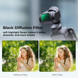 thumbnail Filter K&F concept Black Mist 1/4 cinematic effect for Osmo Pocket 3 AGC Japanese 28 layers nano HD Glass KF01.2533 - 3
