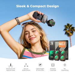 thumbnail Filter K&F concept CPL+Black diffusion 1/4+ND2-32 for DJI Osmo Pocket 4P 28-Multi-Layer Coatings AGC Japanese glass (kf0103.9902.0030) - 2