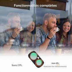 thumbnail Filter K&F concept CPL for Insta360 Luna Ultra 28-Multi-Layer Coatings AGC Japanese glass (kf0103.0101.0010) - 1