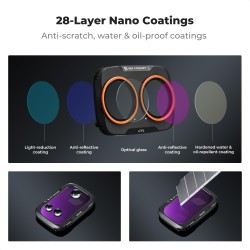 thumbnail Filter K&F concept CPL+ND16+ND64+ND256 for DJI Osmo Pocket 4P 28-Multi-Layer Coatings AGC Japanese glass (kf0103.9902.0040) - 4