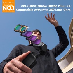 thumbnail Filter K&F concept CPL+ND16+ND64+ND256 for Insta360 Luna Ultra 28-Multi-Layer Coatings AGC Japanese glass (kf0103.9901.0050) - 0