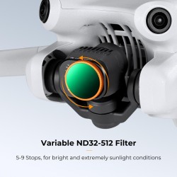 thumbnail Filter K&F concept Kit for DJI Mini 4 Pro ND32-512 (5-9 Stops) AGC Japanese 28 layers Glass (KF01.2500) - 1