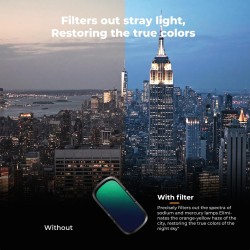 thumbnail Filter K&F concept Light Pollution for Insta360 Luna Ultra 28-Multi-Layer Coating AGC Japanese glass (kf0103.0501.0020) - 1