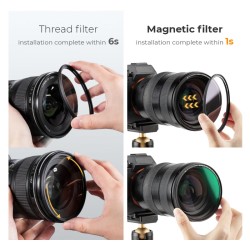 thumbnail Filter K&F concept Nano-X Black Mist 1/8 Magnetic nam châm thao tác nhanh 28 Multi-Layer Coatings ACG Japanese glass 77mm (sku.1841) - 4