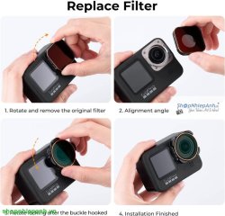 thumbnail Filter K&F concept Nano-X CPL MC for Gopro 9 10 11 12 13 Japanese AGC glass (kf01.2336) - 6