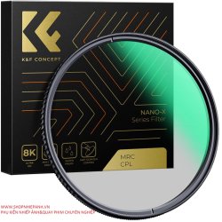 thumbnail Filter K&F concept Nano-X MRC MC CPL 58MM chống nước chống trầy  GERMAN OPTICS Schott B270
