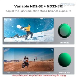 thumbnail Filter K&F concept ND2-32 và ND32-512 for Osmo action 3/4/5 pro 28 Multi-Layer Coatings AGC Japanese glass (sku.2359) - 1