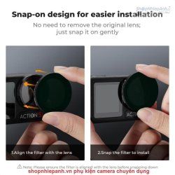 thumbnail Filter K&F concept ND2-32 và ND32-512 for Osmo action 3/4/5 pro 28 Multi-Layer Coatings AGC Japanese glass (sku.2359) - 5