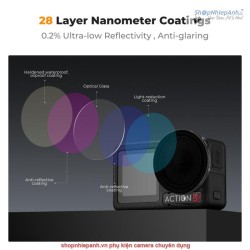 thumbnail Filter K&F concept ND2-32 (1-5 stops) for Osmo action 3/4/5 pro 28 Multi-Layer Coatings ACG Japanese glass (KF01.2752) - 2