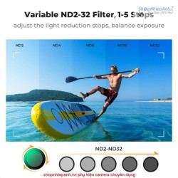 thumbnail Filter K&F concept ND2-32 (1-5 stops) for Osmo action 3/4/5 pro 28 Multi-Layer Coatings ACG Japanese glass (KF01.2752) - 1