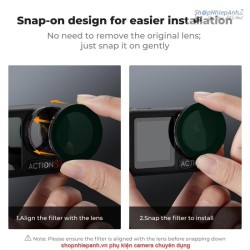 thumbnail Filter K&F concept ND2-32 (1-5 stops) for Osmo action 3/4/5 pro 28 Multi-Layer Coatings ACG Japanese glass (KF01.2752) - 5