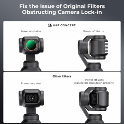 thumbnail Filter K&F concept ND32-512 (5-9 stops) for DJI Osmo Pocket 3 / 4 Magnetic Neutral Density Filters 28 Layer HD Optical Glass (KF01.2545) - 2