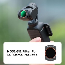 thumbnail Filter K&F concept ND32-512 (5-9 stops) for DJI Osmo Pocket 3 Magnetic Neutral Density Filters 28 Layer HD Optical Glass (KF01.2545) - 0