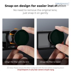 thumbnail Filter K&F concept ND32-512 (5-9 stops) for Osmo action 3/4/5 pro 28 Multi-Layer (KF01.2753) - 5