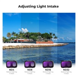thumbnail Filter K&F concept ND4+ND8+ND16+ND632 for DJI Osmo Pocket 4P 28-Multi-Layer Coatings AGC Japanese glass (kf0103.9902.0060) - 1