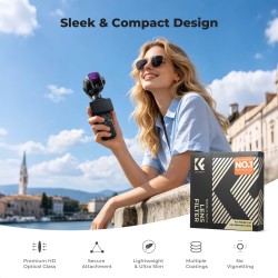 thumbnail Filter K&F concept ND4+ND8+ND16+ND632 for DJI Osmo Pocket 4P 28-Multi-Layer Coatings AGC Japanese glass (kf0103.9902.0060) - 2