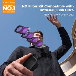 thumbnail Filter K&F concept ND4+ND8+ND16+ND632 for Insta360 Luna Ultra 28-Multi-Layer Coatings AGC Japanese glass (kf0103.9901.0070) - 0