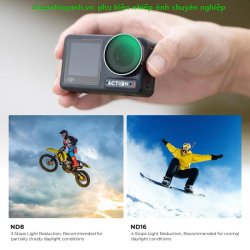 thumbnail Filter K&F concept ND8 ND16 ND32 ND64 for DJI Osmo Action 4/5 pro 28 Multi-Layer Coatings AGC Japanese glass (KF01.2076) - 1