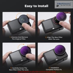 thumbnail Filter K&F concept ND8 ND16 ND32 ND64 for Osmo action 6 28-Multi-Layer Coatings ACG Japanese glass (sku.2713) - 3