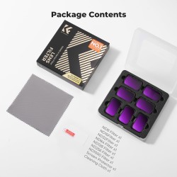 thumbnail Filter K&F concept ND8+ND16+ND32+ND64+ND128+ND256+ND1000 for DJI Osmo Pocket 4P 28-Multi-Layer Coatings AGC Japanese glass (kf0103.9902.0010) - 5