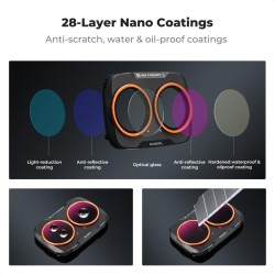 thumbnail Filter K&F Concept ND8/PL+ND16/PL+ND32/PL+ND64/PL for DJI Osmo Pocket 4P 28-Multi-Layer Coatings AGC Japanese glass (kf0103.9902.0070) - 4