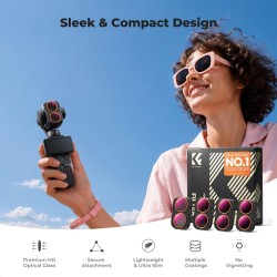 thumbnail Filter K&F Concept ND8/PL+ND16/PL+ND32/PL+ND64/PL for DJI Osmo Pocket 4P 28-Multi-Layer Coatings AGC Japanese glass (kf0103.9902.0070) - 2