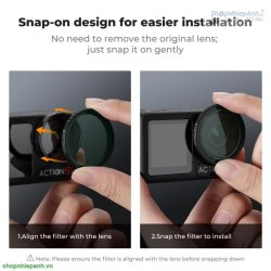 thumbnail Filter K&F concept PL+ND2-32+Black mist 1/4 for Osmo action 4 / 5 pro 28 Multi-Layer Coatings ACG Japanese glass (sku.2360) - 6