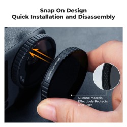 thumbnail Filter K&F concept Snap On Black Diffusion 1/4 for DJI Osmo Action 6 28-Multi-Layer Coatings AGC Japanese glass (KF12.0053) - 4