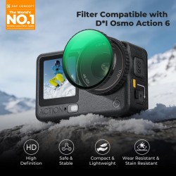 thumbnail Filter K&F concept Snap On Black Diffusion 1/4 for DJI Osmo Action 6 28-Multi-Layer Coatings AGC Japanese glass (KF12.0053) - 0