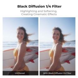 thumbnail Filter K&F concept Snap On Black Diffusion 1/4 for DJI Osmo Action 6 28-Multi-Layer Coatings AGC Japanese glass (KF12.0053) - 1