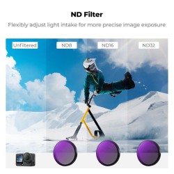 thumbnail Filter K&F concept snap on CPL ND8 ND16 ND32 for Osmo action 6 28-Multi-Layer Coatings AGC Japanese glass (sku.2749) - 2