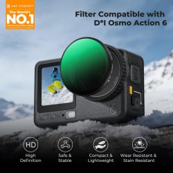 thumbnail Filter K&F concept snap on Variable ND4-ND32 (2-5 stops) for Osmo action 6 28-Multi-Layer Coatings ACG Japanese glass (KF12.0055) - 1