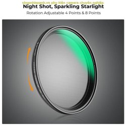 thumbnail Filter K&F concept Star variable thay đổi 4-8 cánh 18 layers nano HD Glass 82mm (KF01.2334) - 2