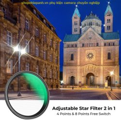 thumbnail Filter K&F concept Star variable thay đổi 4-8 cánh 18 layers nano HD Glass 82mm (KF01.2334) - 0