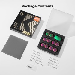 thumbnail Filter K&F CONCEPT UV+CPL+ND16/PL+ND32/PL+ND64/PL+ND256/PL for DJI Osmo Pocket 4P 28-Multi-Layer Coatings AGC Japanese glass (kf0103.9902.0050) - 5