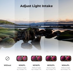 thumbnail Filter K&F CONCEPT UV+CPL+ND16/PL+ND32/PL+ND64/PL+ND256/PL for Insta360 Luna Ultra 28-Multi-Layer Coatings AGC Japanese glass (kf0103.9901.0060) - 1