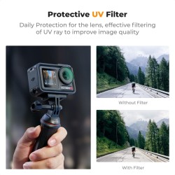 thumbnail Filter K&F concept UV for Osmo action 3/4/5 pro  AGC Japanese 28 layers nano HD Glass (KF01.2874) - 1