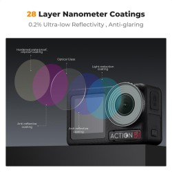 thumbnail Filter K&F concept UV for Osmo action 3/4/5 pro  AGC Japanese 28 layers nano HD Glass (KF01.2874) - 2