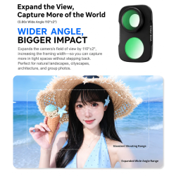 thumbnail Filter K&F concept Wide Angle lens for DJI Osmo Pocket 4P 28-Multi-Layer Coating AGC Japanese glass Aluminum Frame (KF0103.0502.0030) - 3