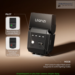 thumbnail Flash Ulanzi SL03 Đèn Flash Mini Spark Lite tích hợp pin 300mAh điều chỉnh góc chính hãng - 4