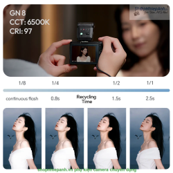 thumbnail Flash Ulanzi SL03 Đèn Flash Mini Spark Lite tích hợp pin 300mAh điều chỉnh góc chính hãng - 5