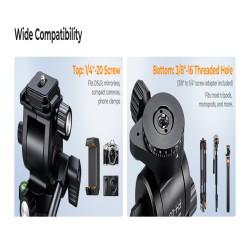 thumbnail Fluid head K&F concept FH-05 pan head (KF31.223) - 7