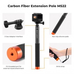 thumbnail Gậy tàng hình carbon fiber K&F concept 1.27m Insta360 (MS-22) KF09.140 - 0